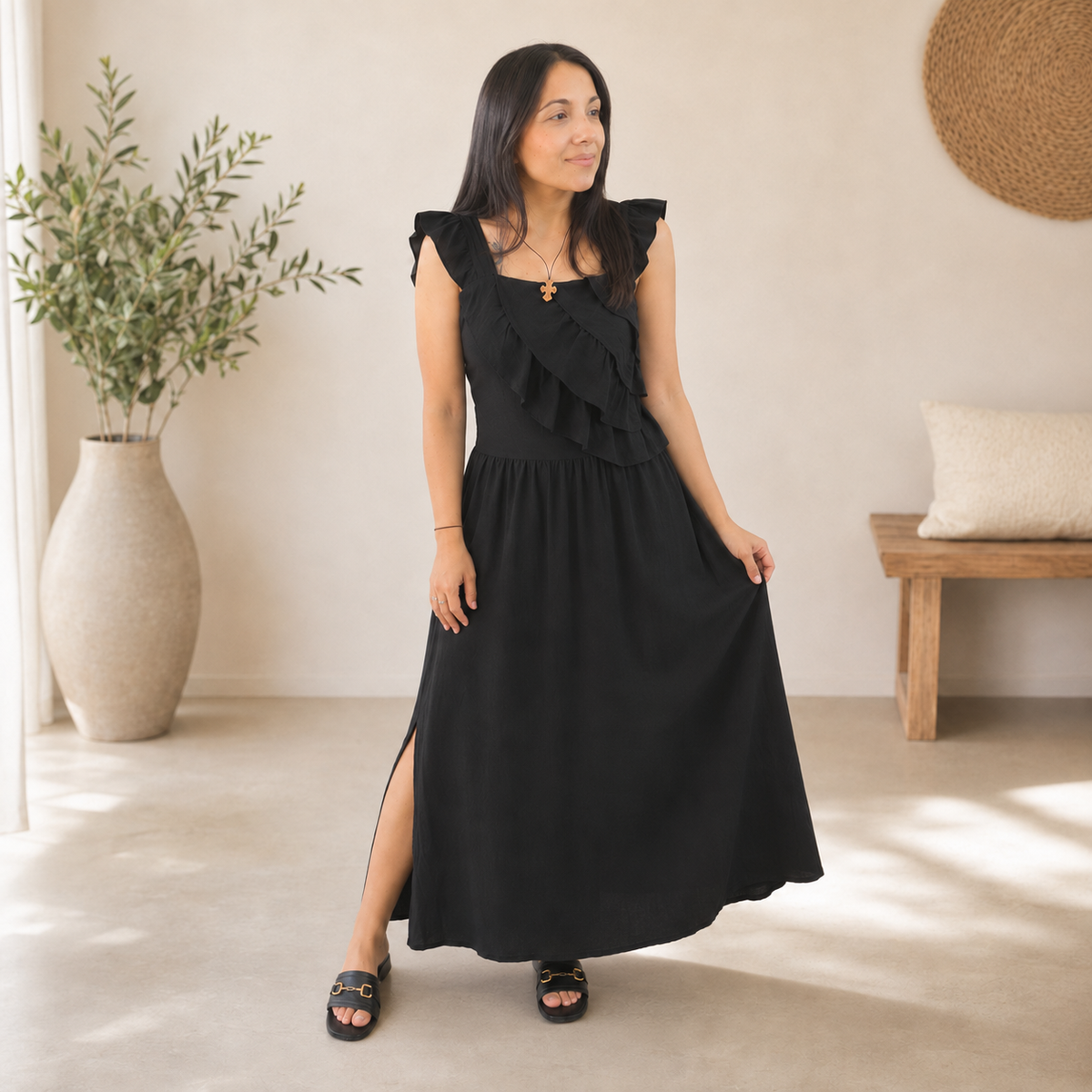 Vestido Con Volantes