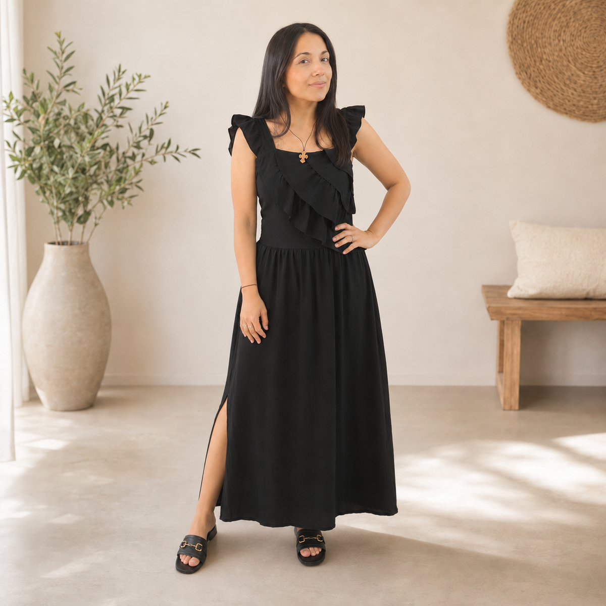 Vestido Con Volantes