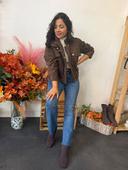 Chaqueta bomber efecto ante